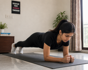 Home workout plank for fat loss without going to the gym